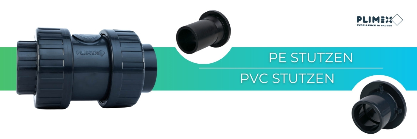 PVC Rückschlagventil Plimex – PE Stutzen x PVC Klebestutzen