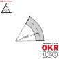 Preview: OKR160 - 45° Bogen, verzinkt