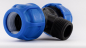 Preview: Blue-Eco Series Poelsan - PE T-Stück mit Außengewinde 32mm x 1 Zoll x 32mm KxAGxK