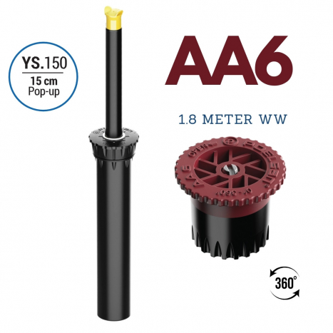 Versenkregner ARC-YS Premium - 15cm (AA6) 1.8m