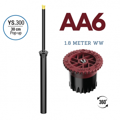 Versenkregner ARC-YS Premium - 30cm (AA6) 1.8m