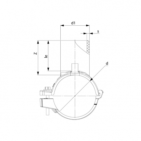 PE Elektroschweiß-Anbohrschelle - 125 x 32mm / Schweißschelle x Schweißstutzen