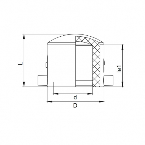 PE Elektroschweiß-Endkappe - 40 x 40mm / Schweißmuffe