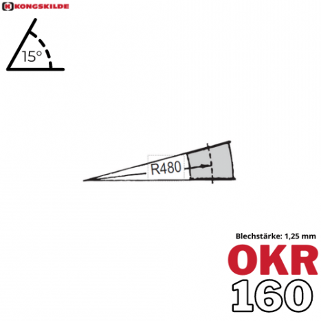 OKR160 - 15° Bogen, verzinkt