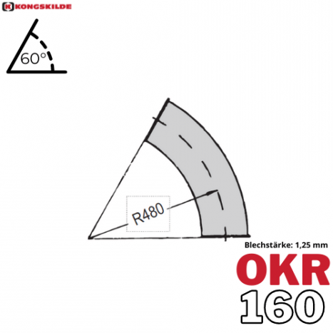 OKR160 - 60° Bogen, verzinkt