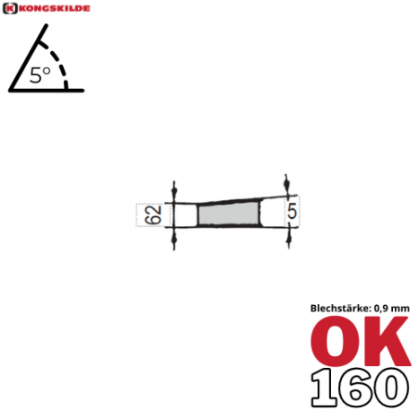 OK160 - 5° Bogen lackiert