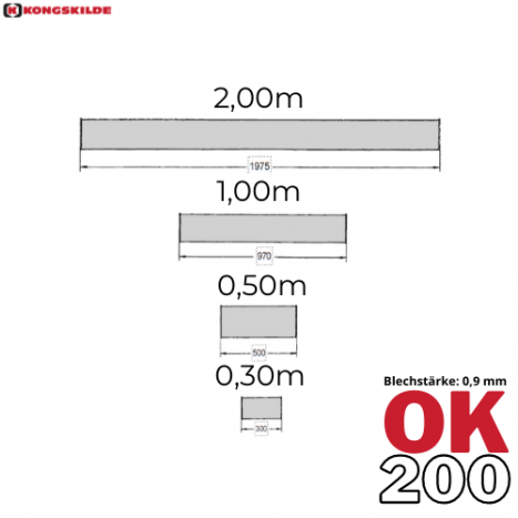 OK200 - 0,5 m Rohr, verzinkt