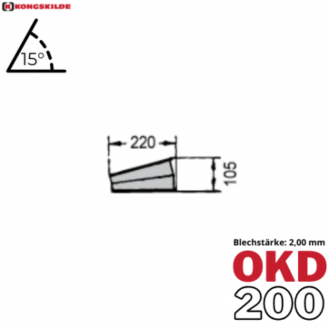 OKD200 - Bogen Segment 15° lackiert