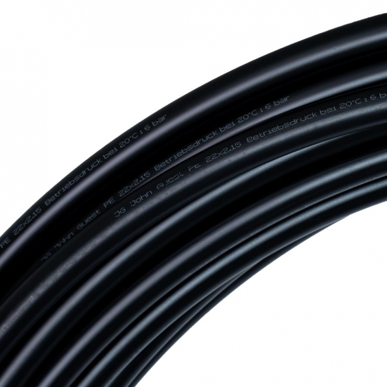 Polyethylen-Rohr , schwarz,22 mm, John Guest , 50 Meter Rolle