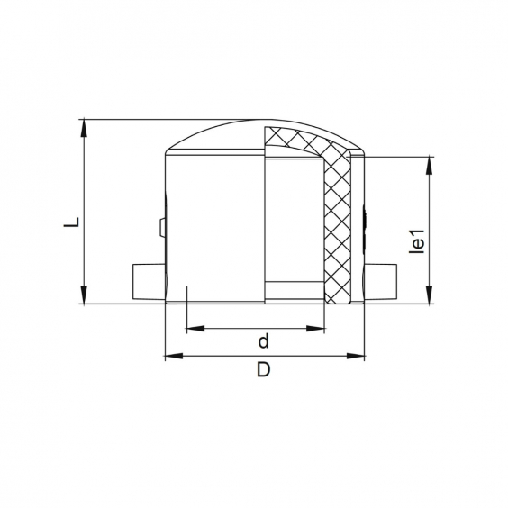 PE Elektroschweiß-Endkappe - 40 x 40mm / Schweißmuffe