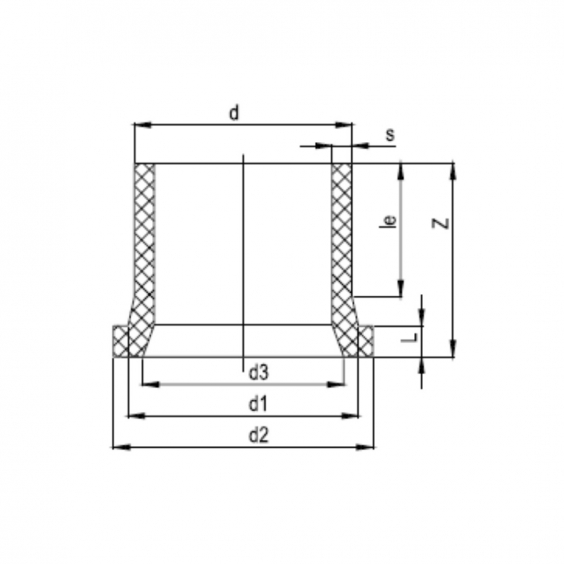 PE Elektroschweiß-Flanschadapter - 200 x 200mm / Bundbuchse mit Schweißstutzen