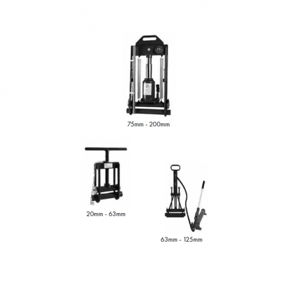 Hydraulische Rohrpresse für Schweißfittings - 75mm - 200mm / Hydraulic / Hidráulico