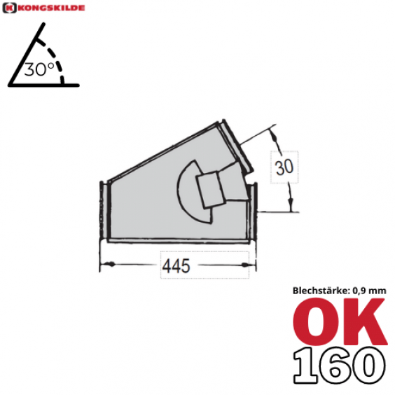 OK160 - 30° 2-Wegeverteiler, lackiert