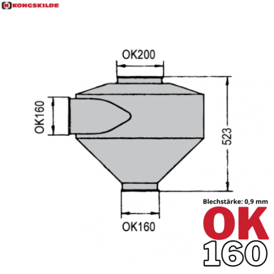 OK160 - UC Zyklon, verzinkt (Ausblaszyklon)