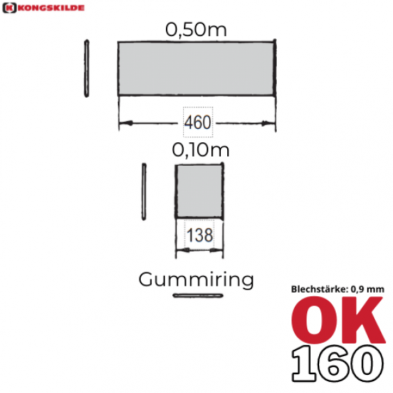 OK160 - 0,1 m Teleskoprohr, verzinkt