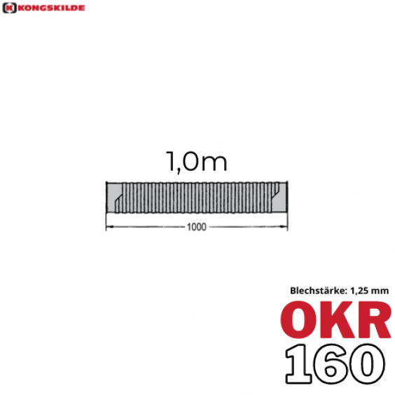 OKD160 - 1 m Flexibler Stahlschlauch