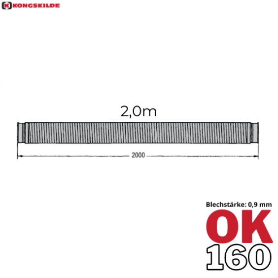 OK160 - Flexibler Stahlsaugschlauch (mit Schnellverschlußkupplung)