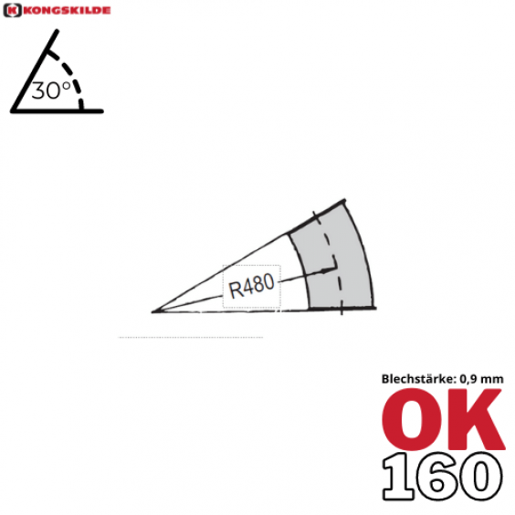 OK160 - 30° Bogen lackiert